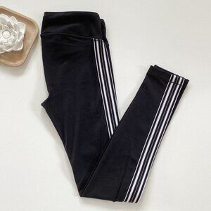 Athleta Girl Black White Stripe Leggings